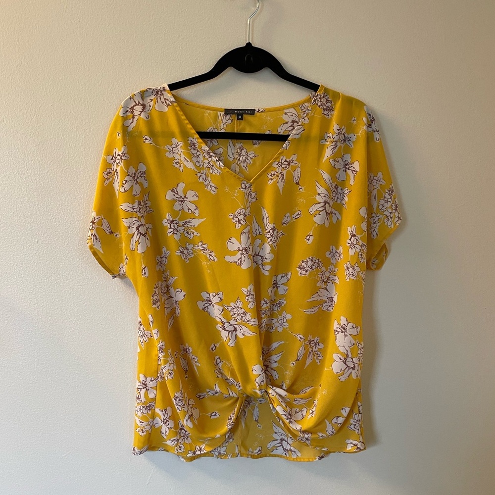 West Kei Yellow Floral Blouse